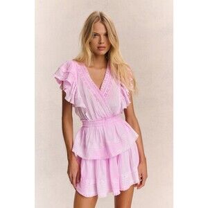 Love Shack Fancy Gwen Heritage Mini Dress - Pink - Size Extra Small Retail $425